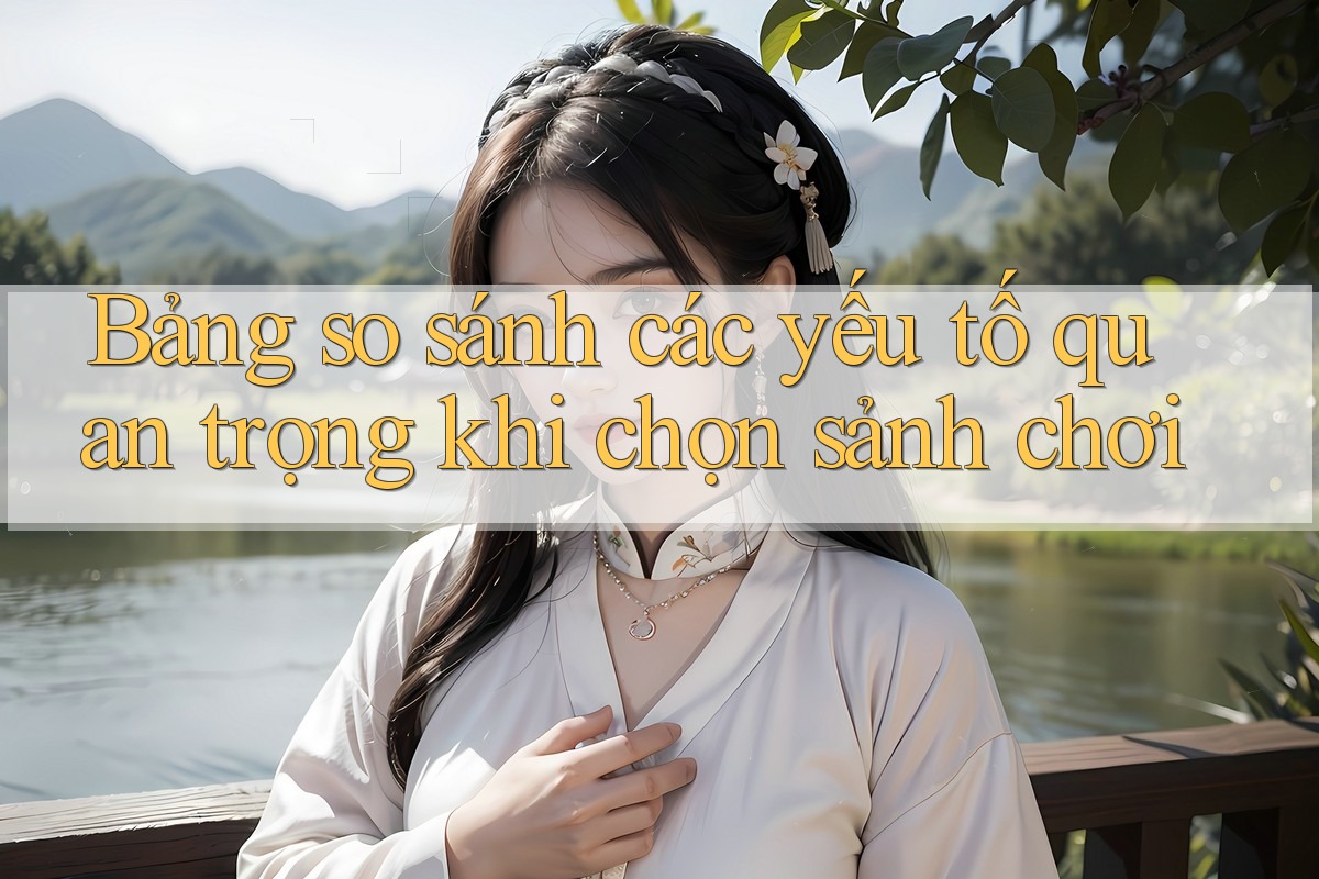 Bảng so sánh các yếu tố quan trọng khi chọn sảnh chơi