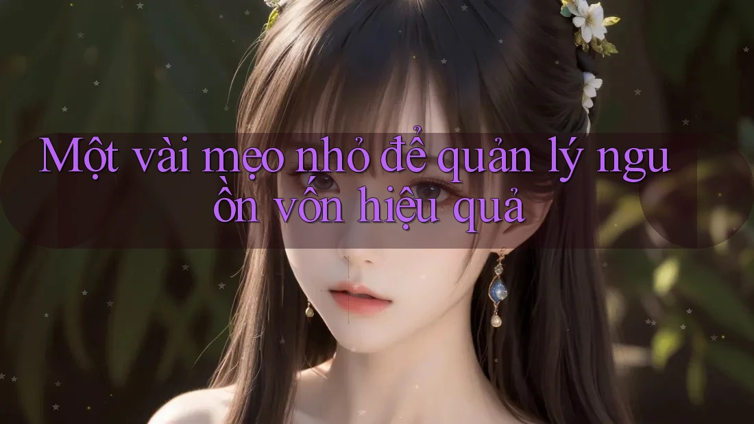 Một vài mẹo nhỏ để quản lý nguồn vốn hiệu quả